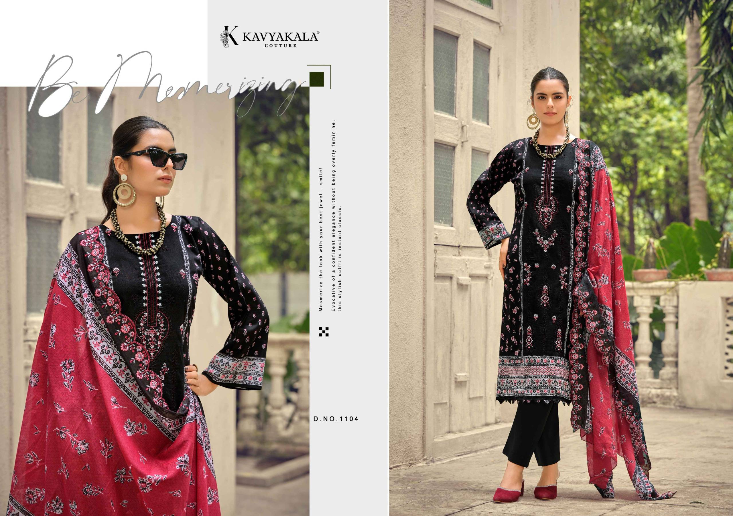 BIN SAEED Vol 11 ‎By KAVYA‎‎ KALA 1101 To 1108 Series Beautiful Festive Suits Stylish Fancy Colorful Casual Wear & Ethnic Wear PURE‎ CAMBRIC Print Dresses At Wholesale Price